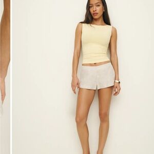 Reformation June Low Rise Linen Short